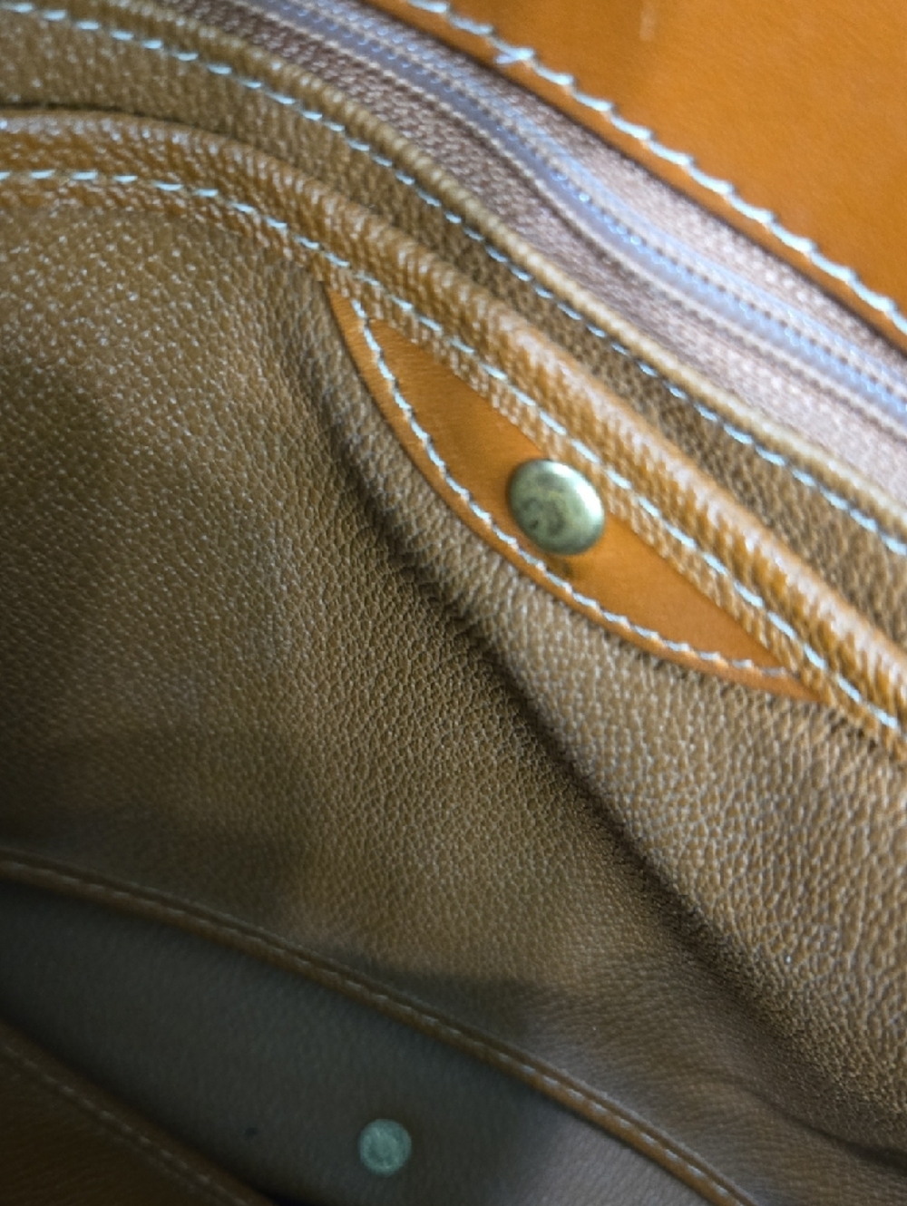 Dooney & Bourke Black and Tan Pebbled Leather Satchel - Picture 6 of 16